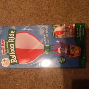 Elf on the Shelf peppermint balloon ride
